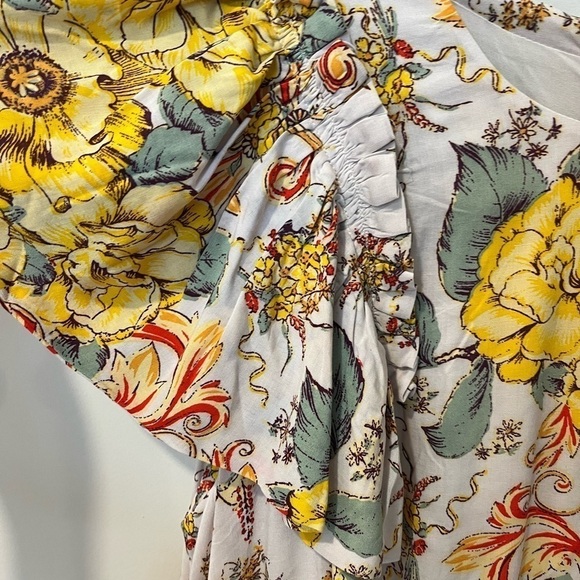 Free People Yara Golden Floral Mini Dress NWT Size S - Picture 8 of 8